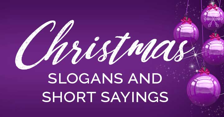 christmas slogans and short sayings header image.