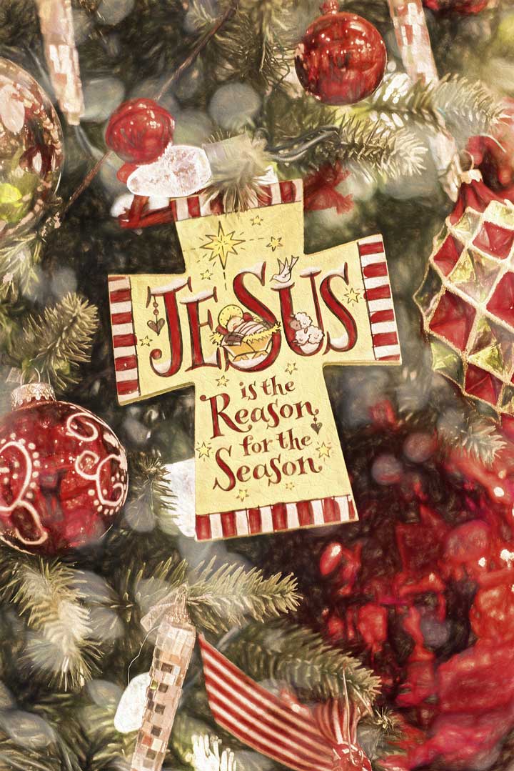 jesus is the reason for the season christmas ornament.