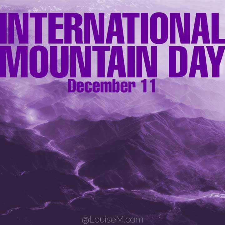 december 11 holiday international mountain day on purple mountains photo.