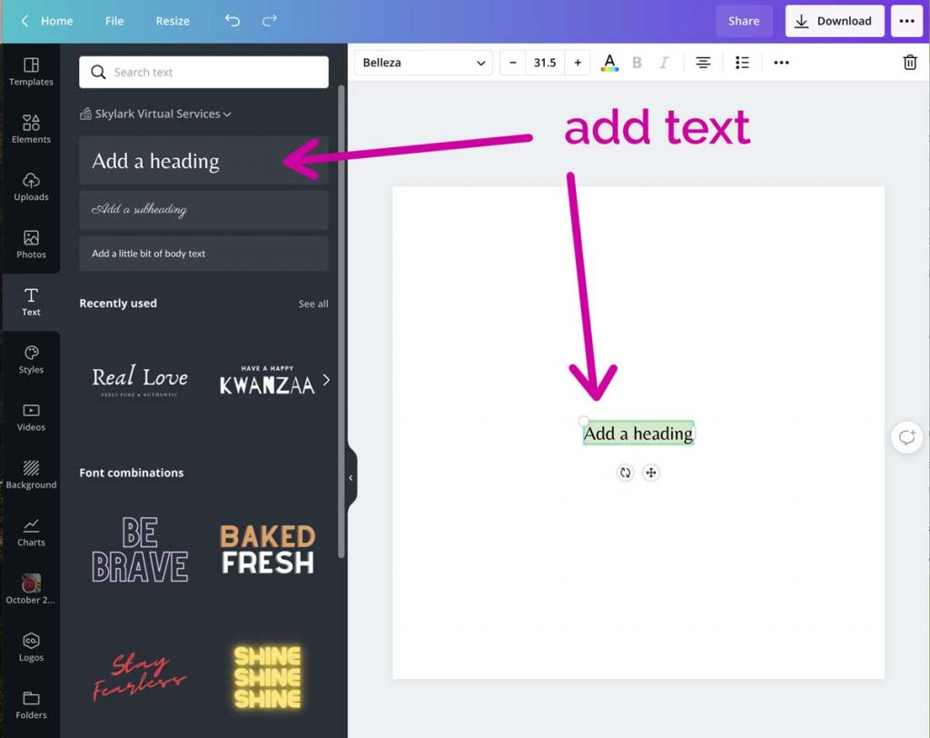 how to make text to speech in canva
