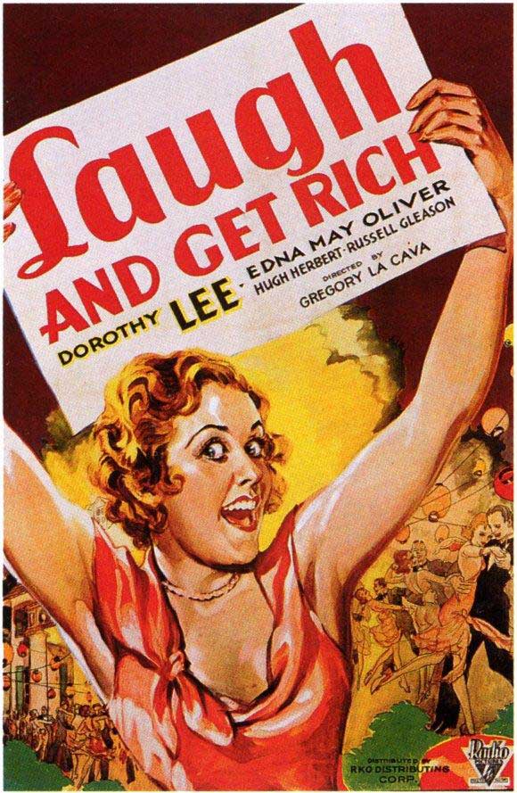 vintage laugh and get rich poster.