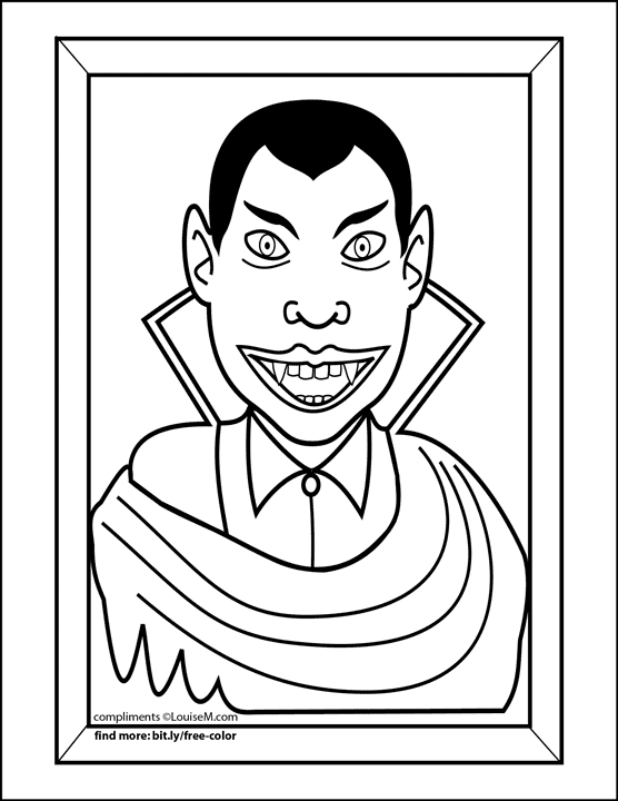dracula halloween coloring pages