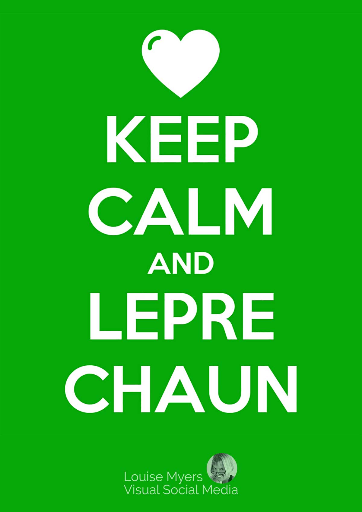 keep calm and leprechaun on bright green background.
