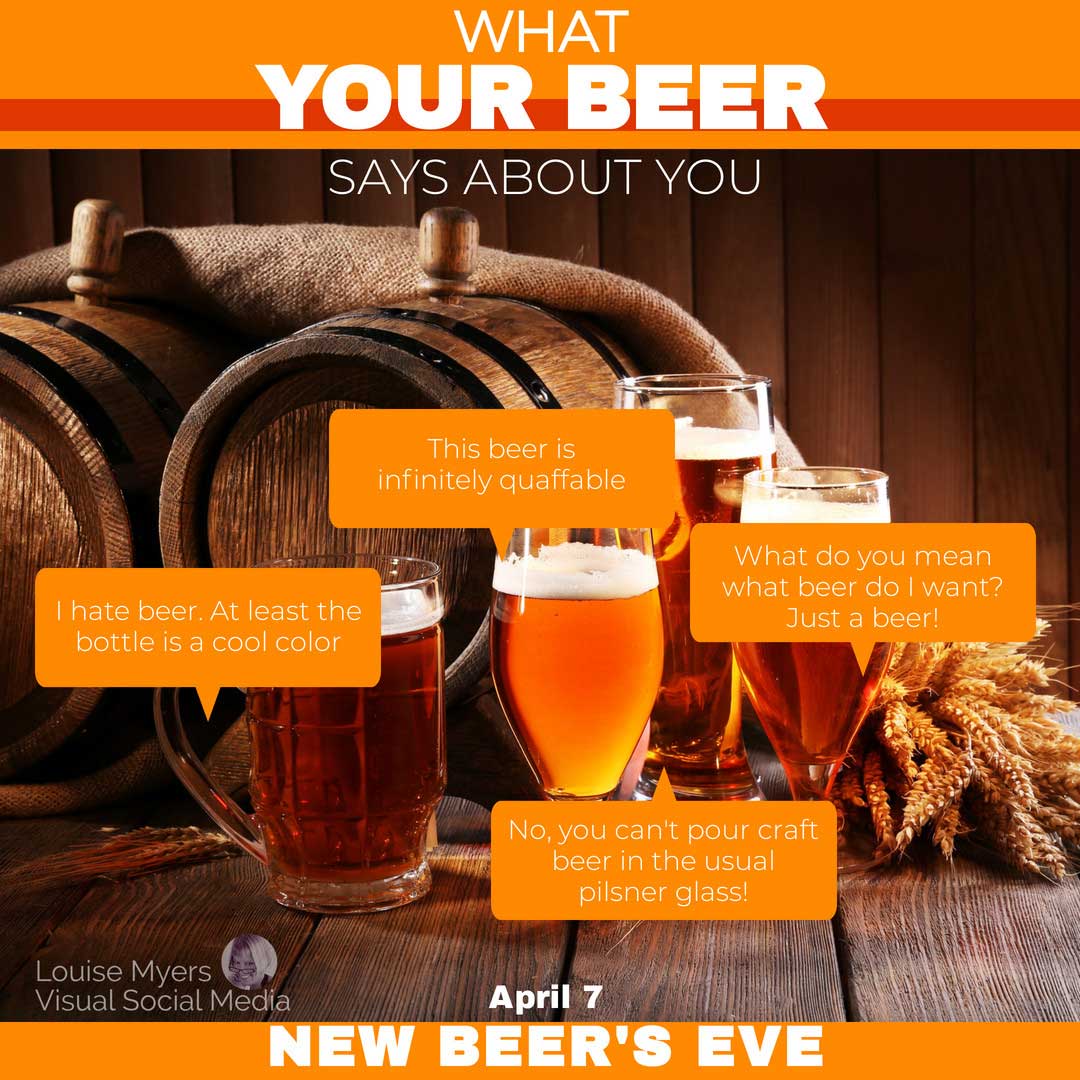 different beers show what your beer says about your for New Beer’s Eve.