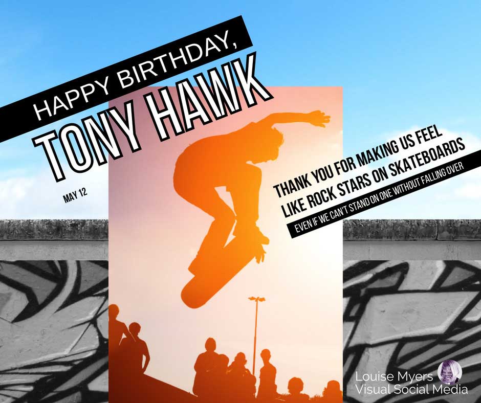 skateboard park says happy birthday tony hawk.