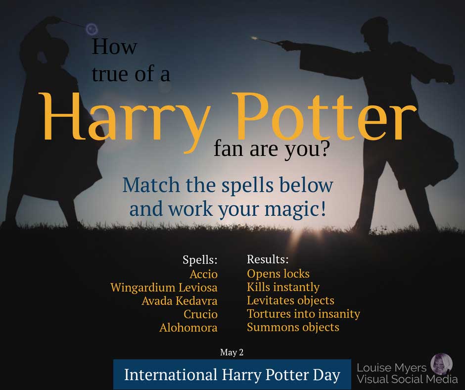 harry potter silhouettes with quiz.