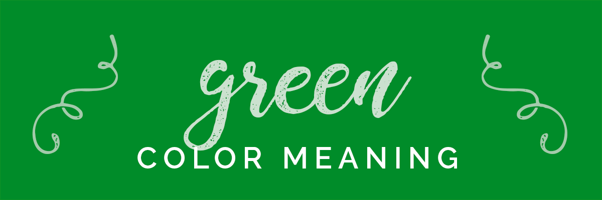 green banner with words green color meaning.