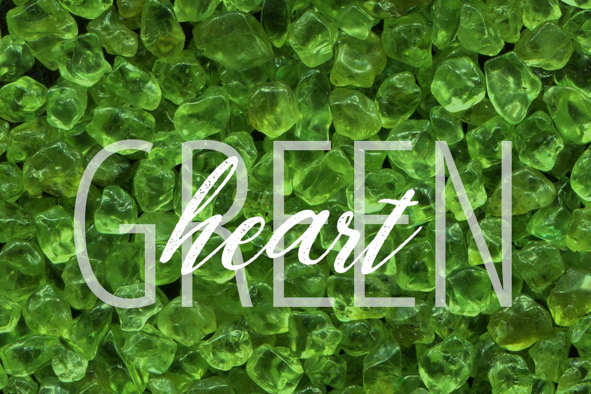 peridot gemstones says green heart.
