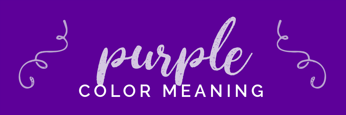 purple banner with words purple color meaning.