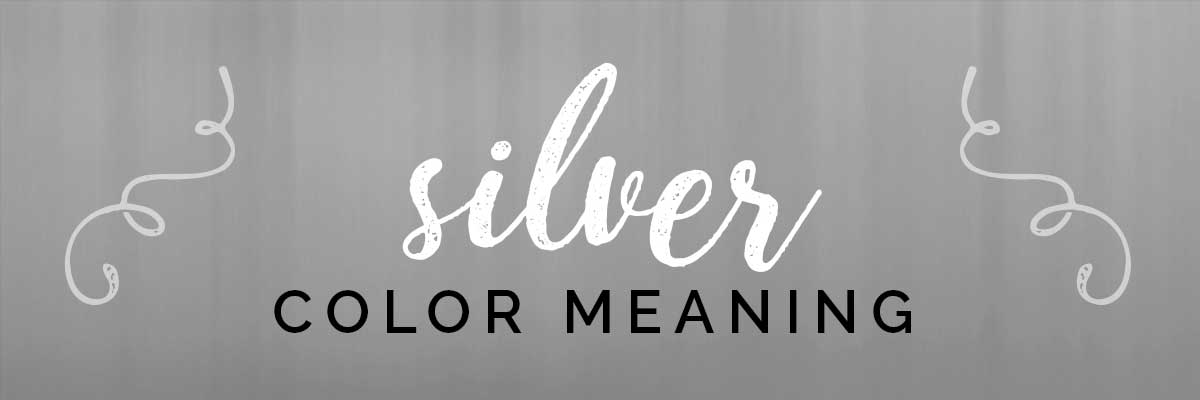 silvery banner with words silver color meaning.