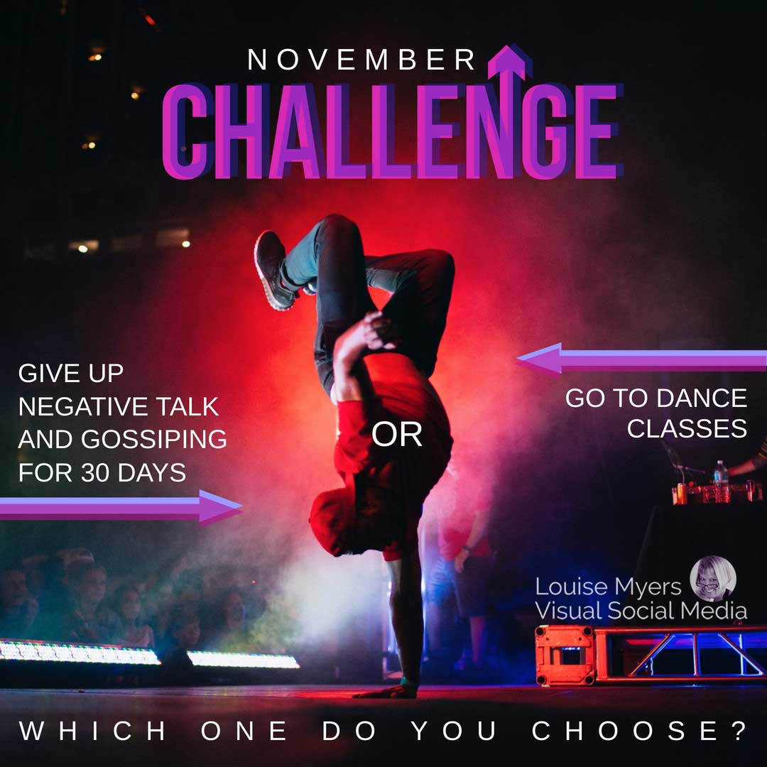 guy hip hop dancing with colorful lights offer november challenge to learn a new dance or not gossip for the whole month.