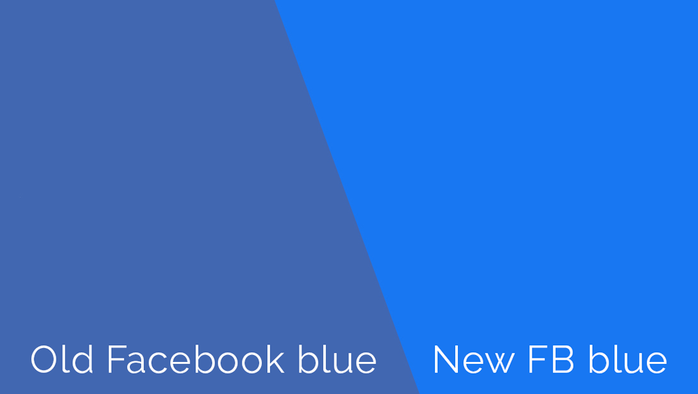 old facebook blue compared to new blue.