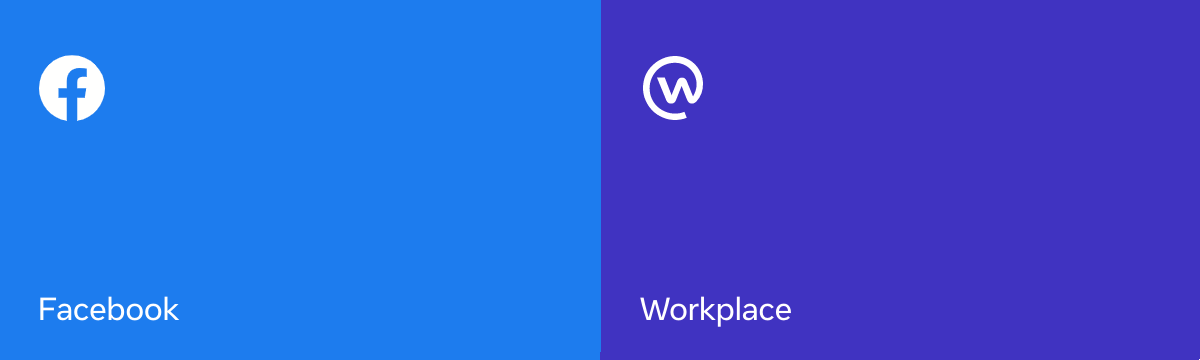 new facebook blue versus workplace indigo blue.