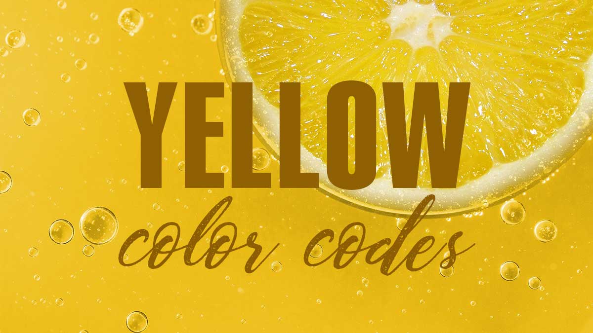 closeupp of lemon slice in bright yellow liquid says yellow color codes.
