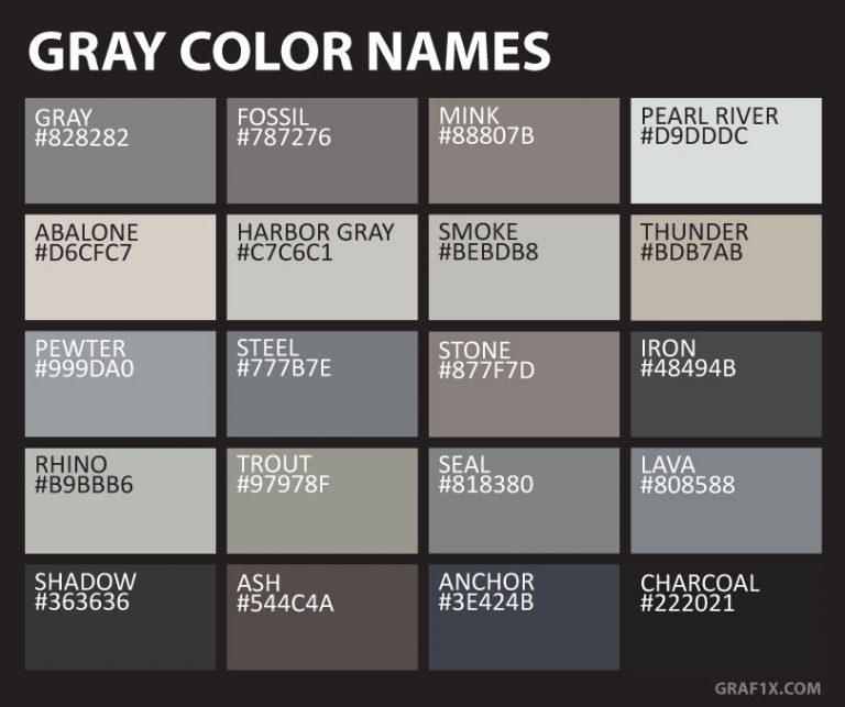 22 Greatest Gray Hex Codes Cool Calm Elegant LouiseM