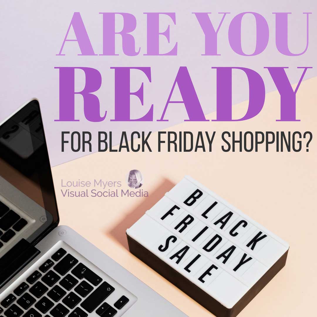 laptop graphic asks, are you ready for Black Friday shopping?