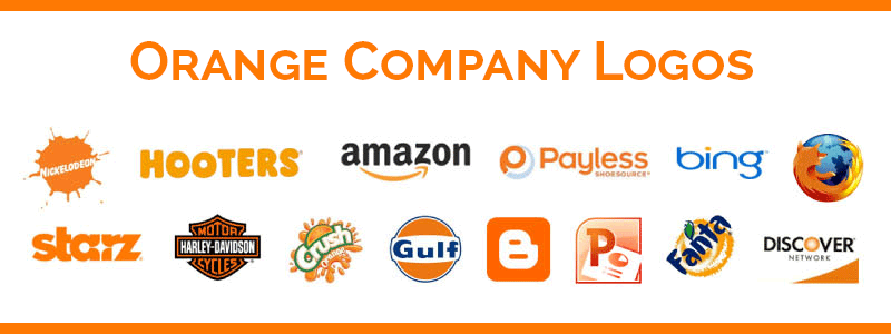 graphic showing several orange logos.