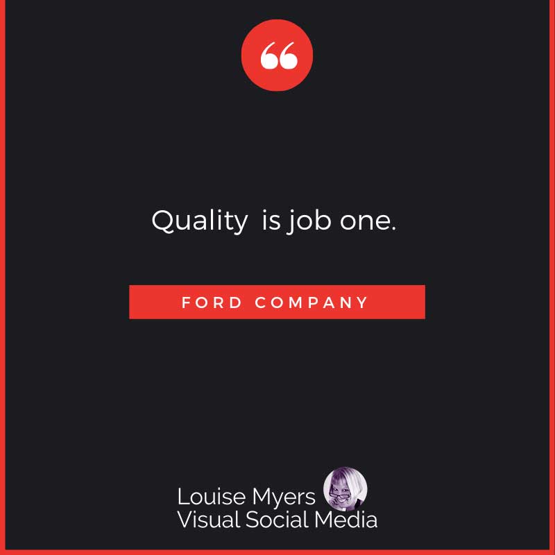 quote image says Quality is job one.
