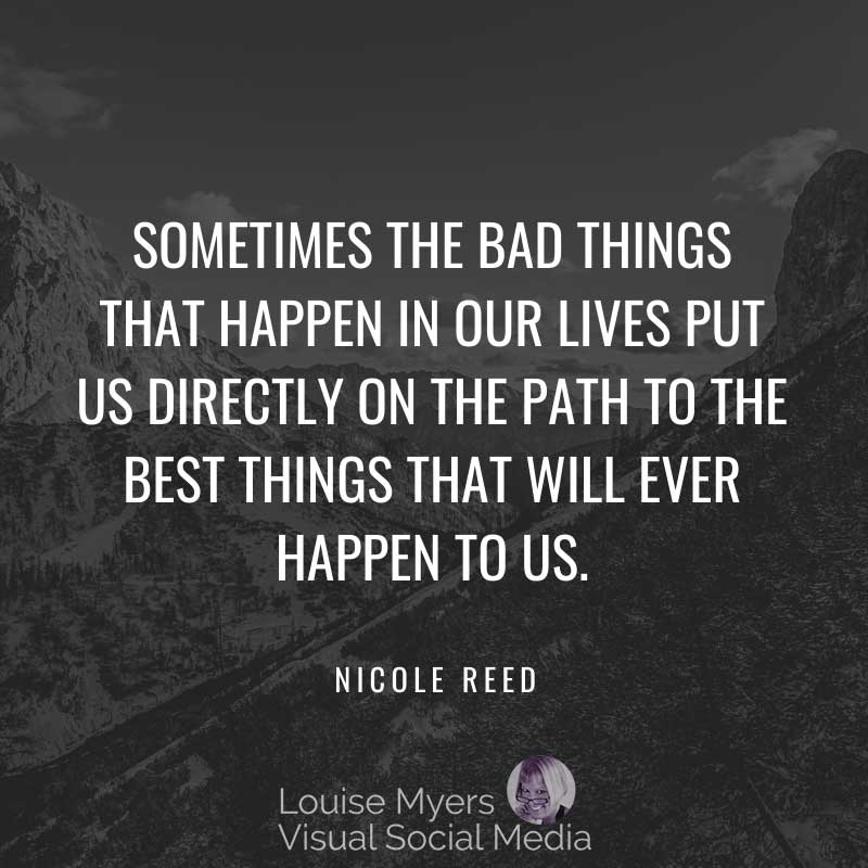 black quote image about bad things.