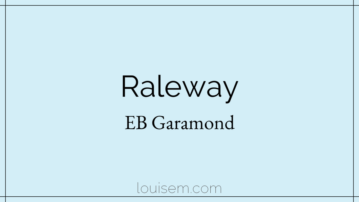 formal font pairing in canva of Raleway and EB Garamond.